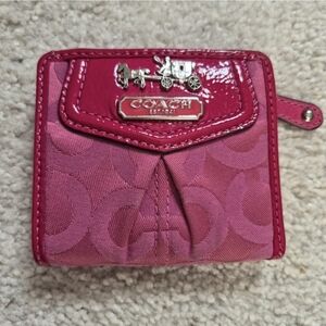 Coach Fuchsia Compact Wallet